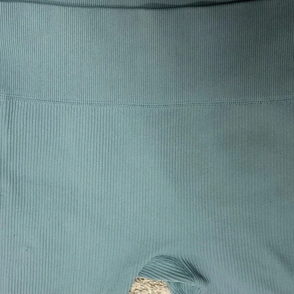 Women’s sea green Ribbed Leggings size S - Picture 2 of 6